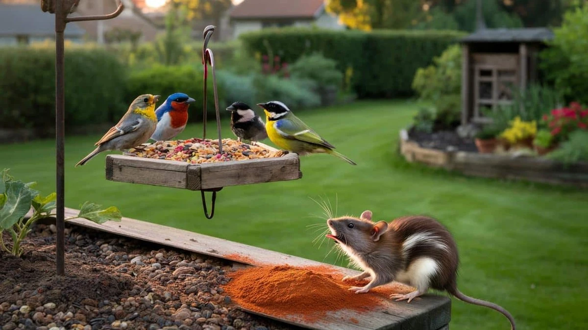 Il segreto in cucina dei giardinieri: ecco cosa aggiungono al cibo per gli uccelli per allontanare i topi senza nuocere ai volatili
