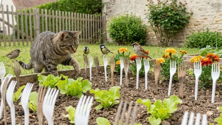 Quel trucco da giardinieri che tiene lontane gatti e uccelli dal tuo orto